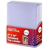Collector's First Pick 8x10 Top Loaders – 10 Pack – Rigid Clear Hard Plastic Sleeves for Autographed Photos, Sports Memorabilia, Headshots, Art Prints & Documents – Thick PVC Photo Protectors