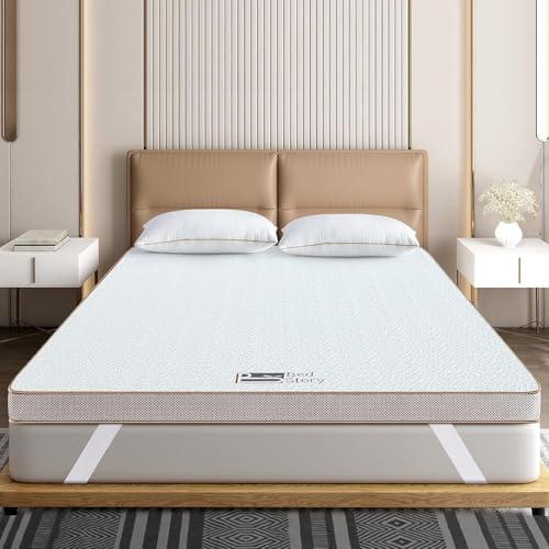 BedStory Surmatelas 140 x 190 à Mémoire de Forme de 7,5CM Surmatelas Réversible Mousse avec Gel...