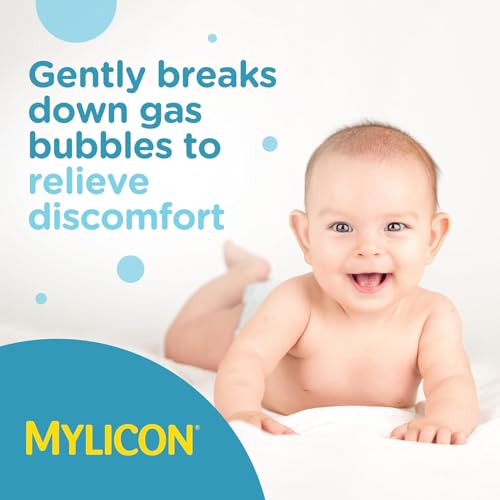 Image of MYLICON Gas Relief Drops for Infants and Babies, Dye Free Formula, 1 Fluid Ounce with Updated Syringe (2-Pack)