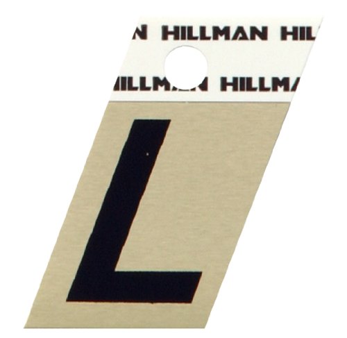 Lettre L en aluminium angle-cut 1-1/2-inch marquage mural Hillman 840516