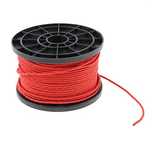 YIJU Cordas Guy Cordas Luminosas Refletivas Cordas Cordas Cordas Tensão, Vermelho - 3.5mm