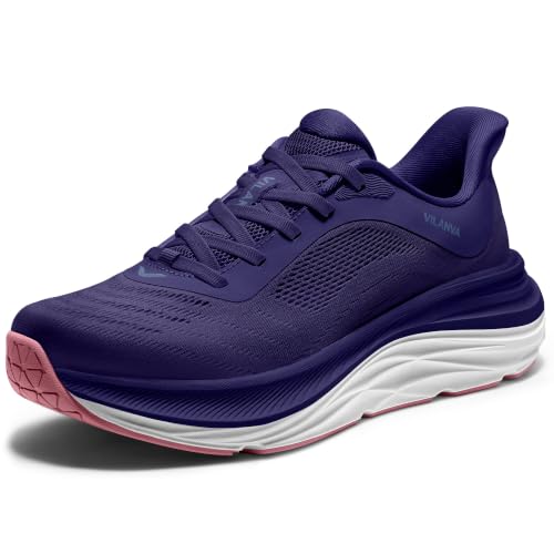 Image of Vilanva Women's Comfortable Walking Shoes Cushion Running Tennis Shoes Non-Slip Workout Gym Athletic Breathable Trendy Fashion Sneakers