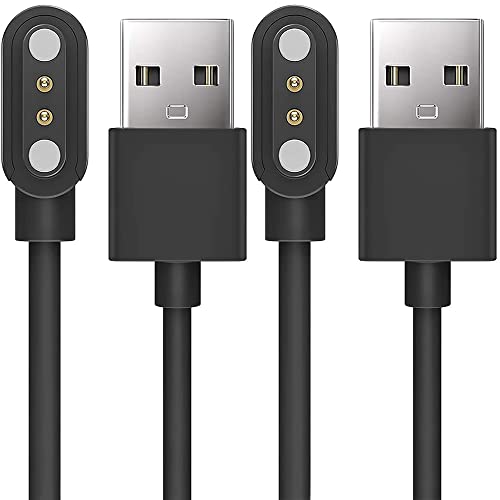 Compatible with TaiSounds Smartwatch Charger, Lamshaw Magnetic USB Charging Cable Replacement Charger Cable Compatible with TaiSounds L51/HTTWCOD L51/AcclaFit L51 Smartwatch (Black+Black)