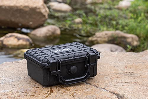 Image of MEIJIA Portable All Weather IP67 Waterproof Protective Case, Hard Case,Camera Case With Customizable Foam,Fit Use of Drones, Cameras,Equipments (Black, 8.12x6.56x3.56inches)