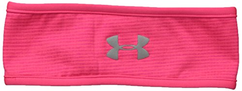 Under Armour Girls' ColdGear Reactor Fleece Headband, Penta Pink (975)/Silver, One Size Fits