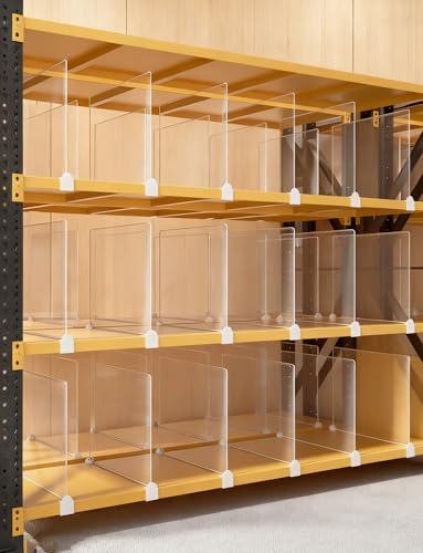 透明棚仕切り 8枚パック 多目的オーガナイザー 小売衣料品ラック、工場仕切り、オフィス用品用(30x30cm??/11.8x11.8in)