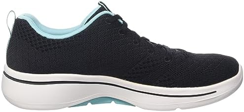 Skechers Women's Go Walk Arch Fit-Unify Sneaker, Black/Aqua, 8 Wide | Image 3
