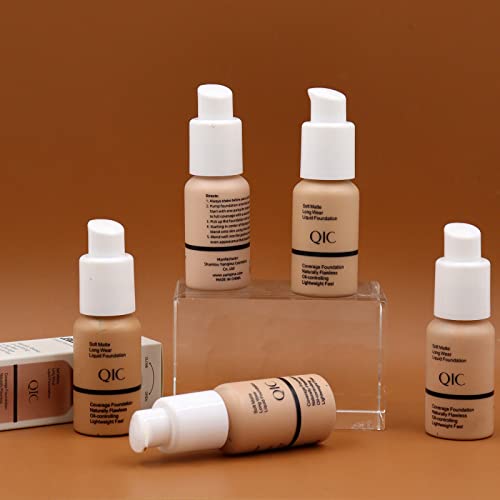 Matte Liquid Foundation, Full Coverage Foundation 30Ml Long Lasting Waterproof Oil Control Concealer Foundation Cream Natural Foundation Makeup For Women (103# Warm Peach) #TOP7