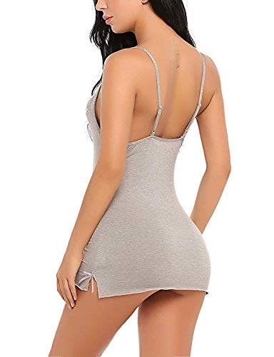 Image of Women's Poly Lycra Solid Above Knee Baby Doll Set
