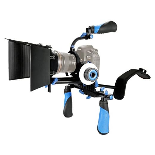 Morros DSLR Rig Movie Kit Shoulder Mount Rig with Follow Focus and Matte Box for All DSLR Cameras and Video Camcorders