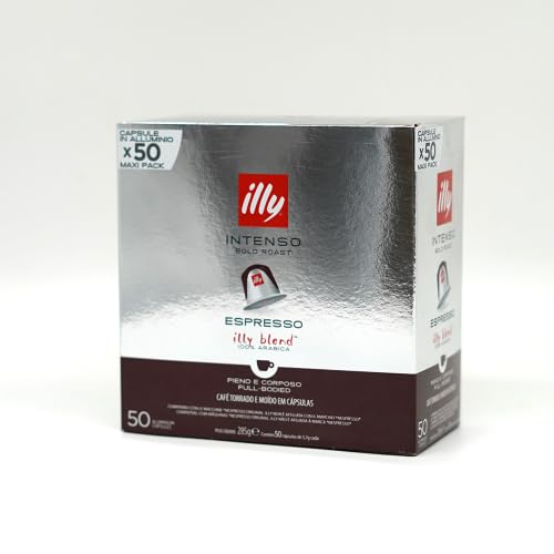 50 CAPSULE IN ALLUMINIO ILLY MISCELA INTENSO COMPATIBILI CON NESPRESSO