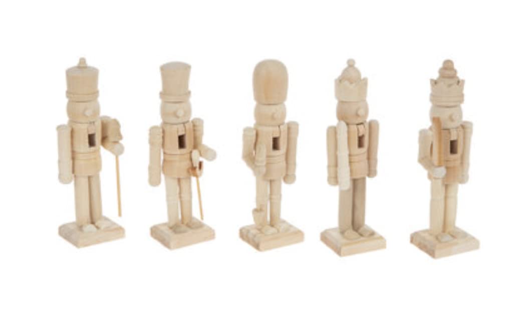 Unfinished Paintable Wood Nutcrackers