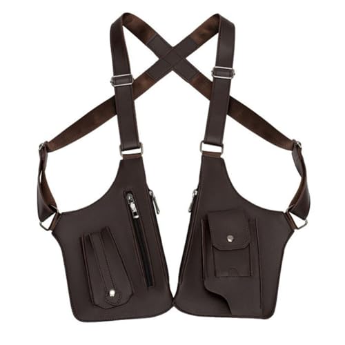 liucocotos Double Shoulder Armpit Bag 2025 New Tactical Shoulder Bag for Men Multi-pocket Outdoor Anti-Theft Tactical Bag(Brown)