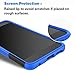 Asuwish Phone Case for Xiaomi Redmi Note 8 with Tempered Glass Screen Protector Cover Flim Stand Kickstand Hard Rugged Hybrid Cell Accessories Xiami Xiomis Xiome Redme Note8 Notes 8s Cases Black Blue