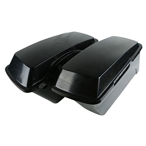 Xfmt Unpainted Abs Hard Saddle Bag Saddlebag Compatible With Harley Softail Dyna Sportster Models #TOP2