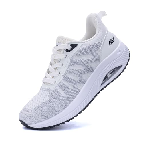 Image of QAUPPE Womens Walking Shoes with Arch Support Athletic Orthotic Sneakers for Women Foot Pain Relief