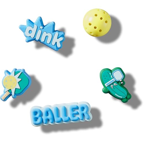 Crocs Jibbitz Sports & Outdoor Shoe Charm Packs Pickleball Set 5-Pack