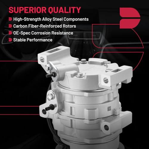 BDFHYK 1011063 Air Conditioning A/C Compressor with Clutch Compatible with Toyota Echo L4 1.5L 2000 2001 2002 2003 2004 2005