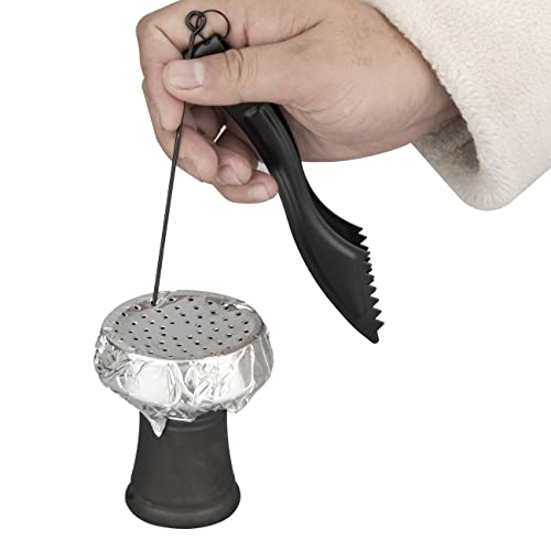 Hookah Zubehör-Set für Shisha-Tabakschüssel, mit 2 roten Tonschüsseln und 50 robusten Aluminiumfolien, 10… – Bild 7