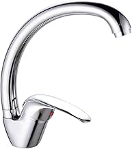 SQUADO Single Lever Kitchen Tap with 360° Rotation - Hot and Cold Mixer, Kitchen Sink Tap with Easy Installation, 40cm Hoses Included