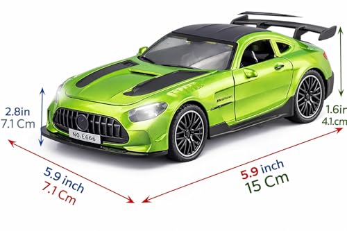 Image of Magicwand 1:32 Scale Die-Cast Metal AMG-GT3 Car with 4 Openable Doors,Pull Back Action,Blinking Lights【Pack of 1】【Colors as Per Stock】