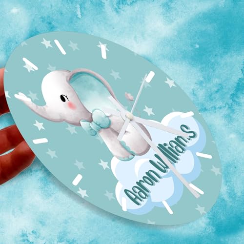 Cadeau de naissance idéal avec l'horloge analogique en verre