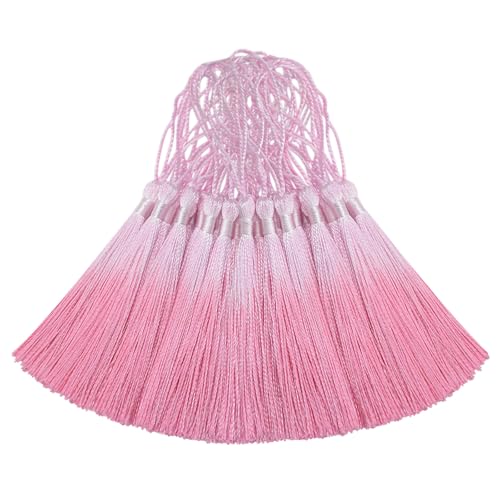 50PCS Mini Silk Tassel for Craft DIY Bookmark Cute Jewellery Making Beaded, Girl Earring, Keyring, Graduation, Small Key