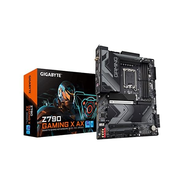 Gigabyte Z790 Gaming X AX (LGA 1700/ Intel/ Z790/ ATX/ DDR5/ M.2/ PCIe 5.0/ USB 3.2 Gen2X2 Type-C/Intel Wi-Fi 6E/ 2.5GbE LAN/Q-Flash Plus/EZ-Latch Plus/G. Aming Motherboard)
