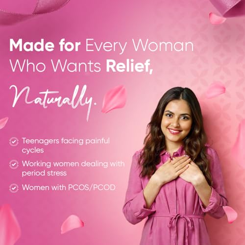 Image of CUREFOREVER Womaneya Pain Free Granules - 7 Sachets for Period Cramp Relief, Powerful Formula with Natural Ingredients for Relief from Menstrual Pain | 1 Sachet equals to 12 hours of Period Cramp Comfort