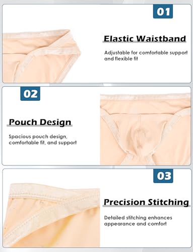 FEOYA Men's Sexy Underwear Elastic Glitter Texture Panties Low Rise Bulge Pouch Briefs Brazilian Cut G-String Bikini3