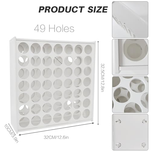 Anmboor Acrylic Paint Organizer 49 Holes Craft Paint Storage for Apple Barrel, Folkart 2oz Craft Paints