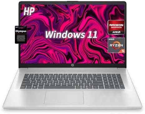 HP Laptop FHD de 17,3 polegadas | AMD Ryzen 5, RAM LPDDR5 de 8 GB...