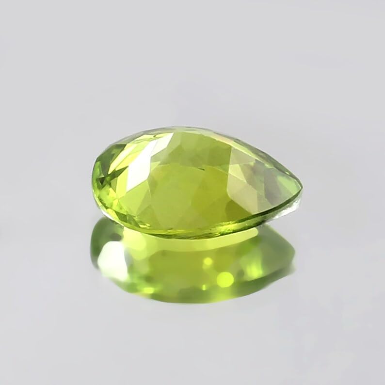 Saphir vert Ceylan 10x8mm, pierre gemme à facettes d'exception pour bague et pendentif - 5