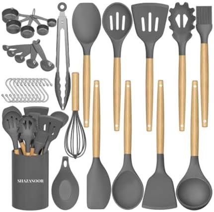 Kitchen Essentials 33Pcs Silicone Cooking Utensils Set | Non-Stic...