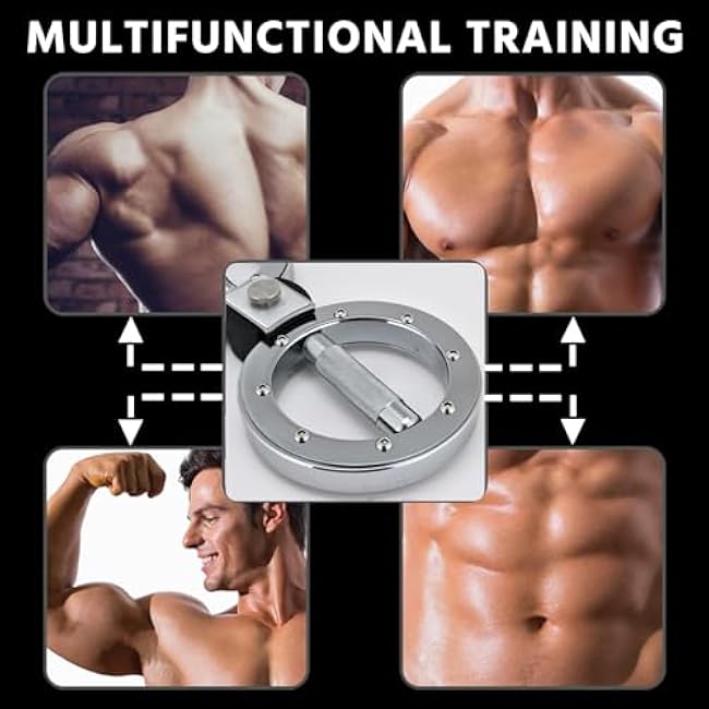 EILISON Rotating Burn Machine 12 LB, Rotating Arm Machine 360 Degree Rotating Grips, Multifunctional Spinning Burn Rotator Machine for Forearm Trainer, Boxing, Workouts (Silver)