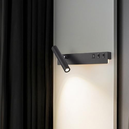 Lámpara de pared giratoria para solucionar la falta de espacio y enchufes USB 6