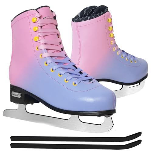 MammyGol Men/Women/Couples Figure Ice Skate in Color Gradient Ice Skate Women...
