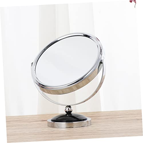 Espejo de maquillaje doble cara rotatorio 360 grados miniatura 2