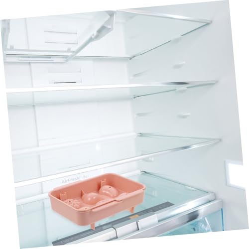 Molde reutilizable para cubitos de hielo con forma de fruta rosa miniatura 3