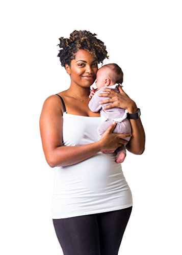 Undercover Mama Women's Strapless Maternity Nursing Top, Universal Bra Attachemnt for Breastfeeding & Pregnancy (White, Medium)