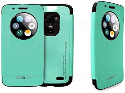 LG G Flex 2 Case,[Mint] [Quick Circle Window View] Case PU Leather Curved Flip Cover [Anti Shock] [Magnetic closure] For LG G flex 2