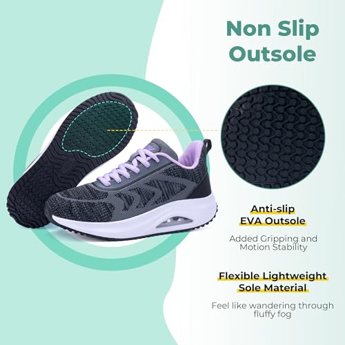 Image of Autper Plantar Fasciitis Shoes Women Walking Arch Support Tennis Casual Athletic Nurse Orthotic Sneakers for Foot Pain Relief