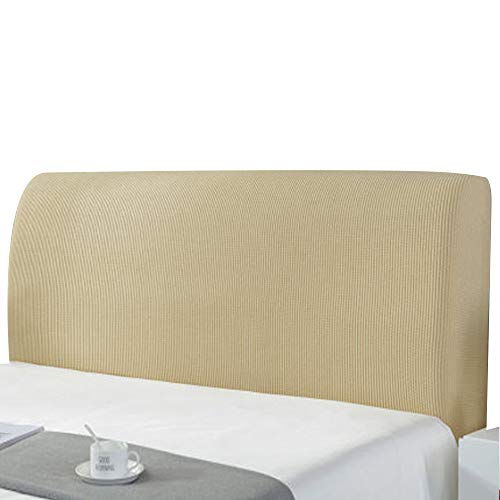 Zoey's store - Funda elástica para cabecero de cama, tamaño pequeño, cuadrado, jacquard, beige, 1.5 X 0.7M