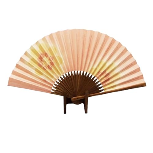 草木染扇子 茜(アルミ媒染) 飛び柄