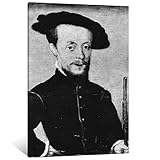 Impression sur toile encadrée de Corneille de Lyon, portrait d'un nain pour bureau, 60 x 90 cm