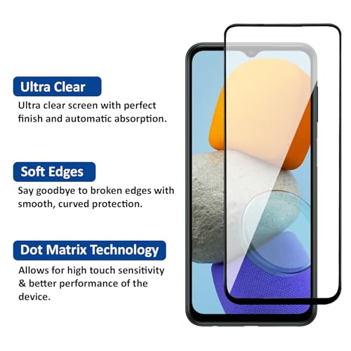 Image of AIBEX Tempered Glass for Samsung A13 / Samsung M23 / Samsung M33 / Samsung M13 / Samsung F13| 9H Hardness | Anti-Glare & Anti-Fingerprint | Water Resistant | Edge-to-Edge Full Screen Protector