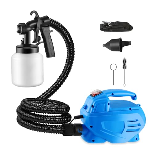 Paint Sprayer 650W HVLP Electric Spray Paint Gun with 4.9 FT Airhose&3 Spraying Patterns 800ml High Capacity Spray Gun Easy to Clean for Cabinets Fence Garden Chairs Furniture Walls etc.