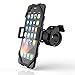 Produktbild MustWin Handyhalterung Fahrrad Universal Motorrad Handy Halterung 360° Drehbar Handyhalter mit Gummiband Doppel Schutz für iPhone Samsung 4-6,5 Zoll Smartphone Anti-Shake für MTB Rennrad Lenker