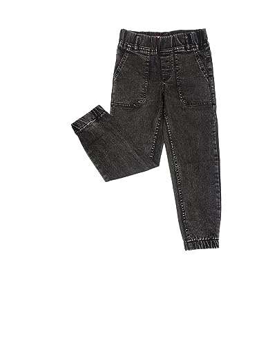Image of KOTTY Boys Jeans - Regular to Slim Fit,Elastic Waistband,Mid Rise,Straight or Tapered Leg,Stretchable Denim