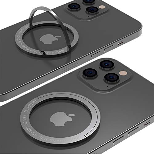 WUOJI Magnetischer Handy-Ringhalter - kabelloses Ladegerät freundlicher Aluminium-Fingerring-Halter Ständer Cover